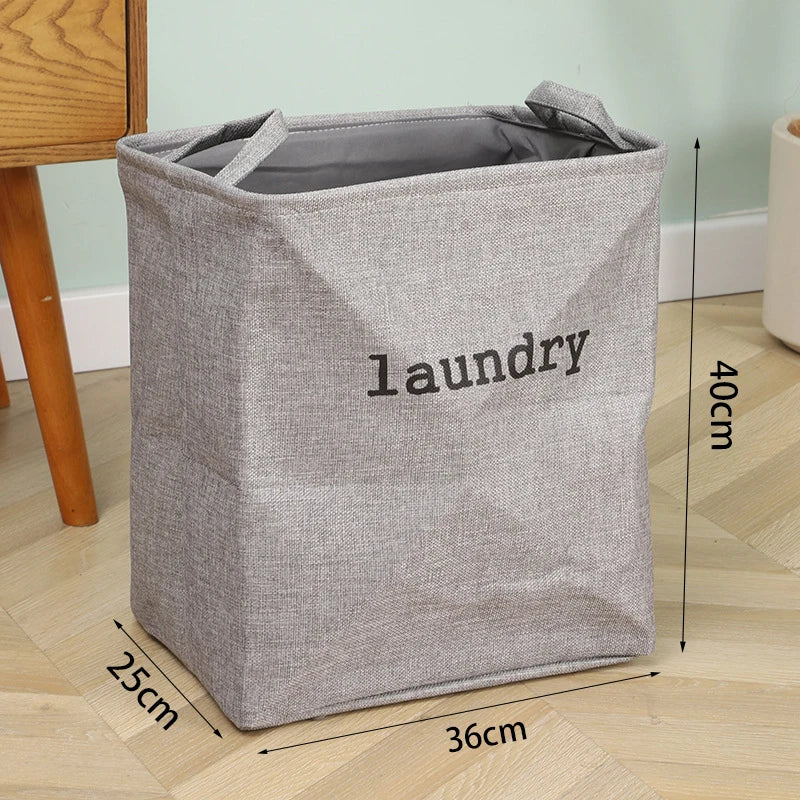 Foldable Jute Laundry Basket – Large Capacity Fabric Storage for Bathroom