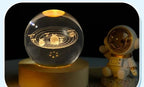 Galaxy Crystal Sphere Night Light – Clear Glass Globe for Home Decor
