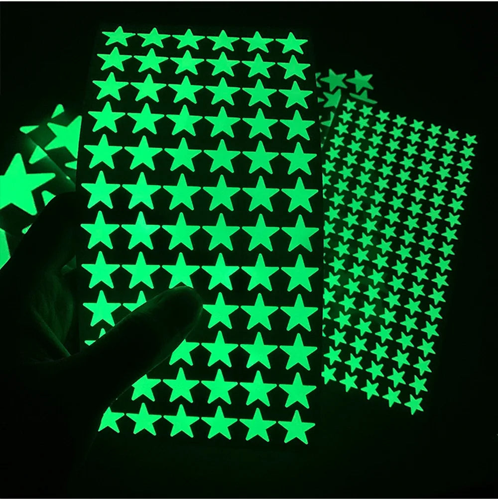 Glow in the Dark Wall Decals – Luminous Dots and Stars for Kids Bedroom Decor