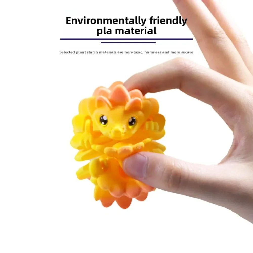 Articulated 3D Printed Hedgehog Figurine – Flexible Desk Decor for Home Office