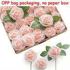 Milk White Artificial Rose Stems – Silk Flowers for Wedding DIY Decoration
