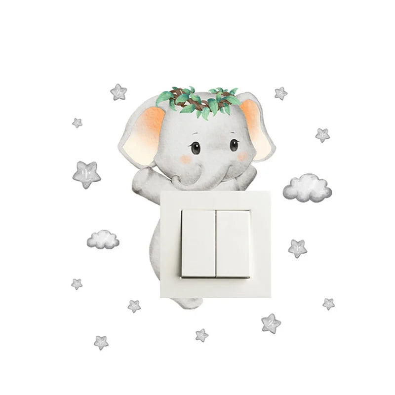 Animal Wall Decals – Self-Adhesive Nursery Stickers for Kids Bedroom Decor