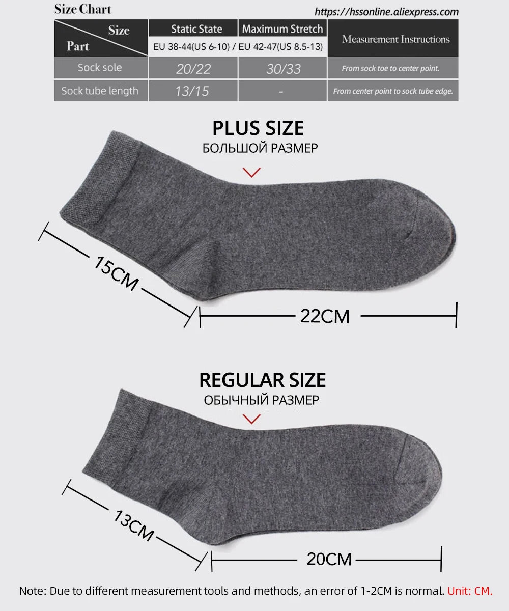 Cotton Blend Business Socks – Soft Breathable Footwear for Men Size 6.5-14