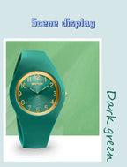 Silicone Quartz Wristwatch – Lightweight Sport Clock for Students