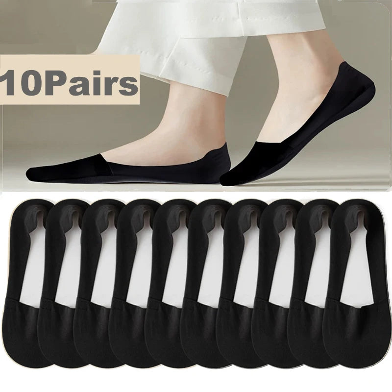 Cotton Invisible Low Cut Socks – Breathable Non-slip Liners for Casual Wear