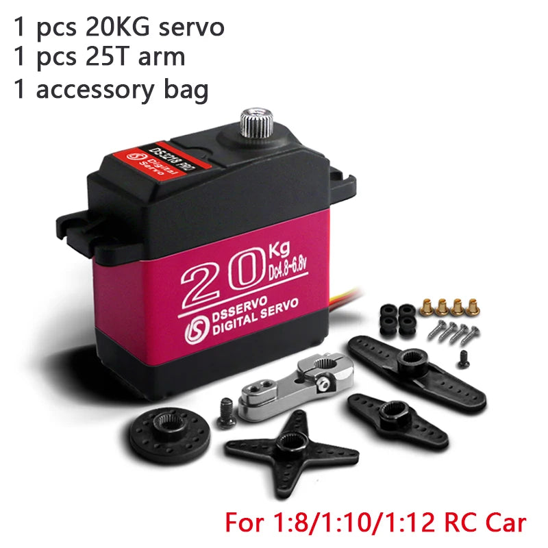Waterproof Digital Metal Gear Servo – High Speed RC Steering for 1/8 1/10 Cars