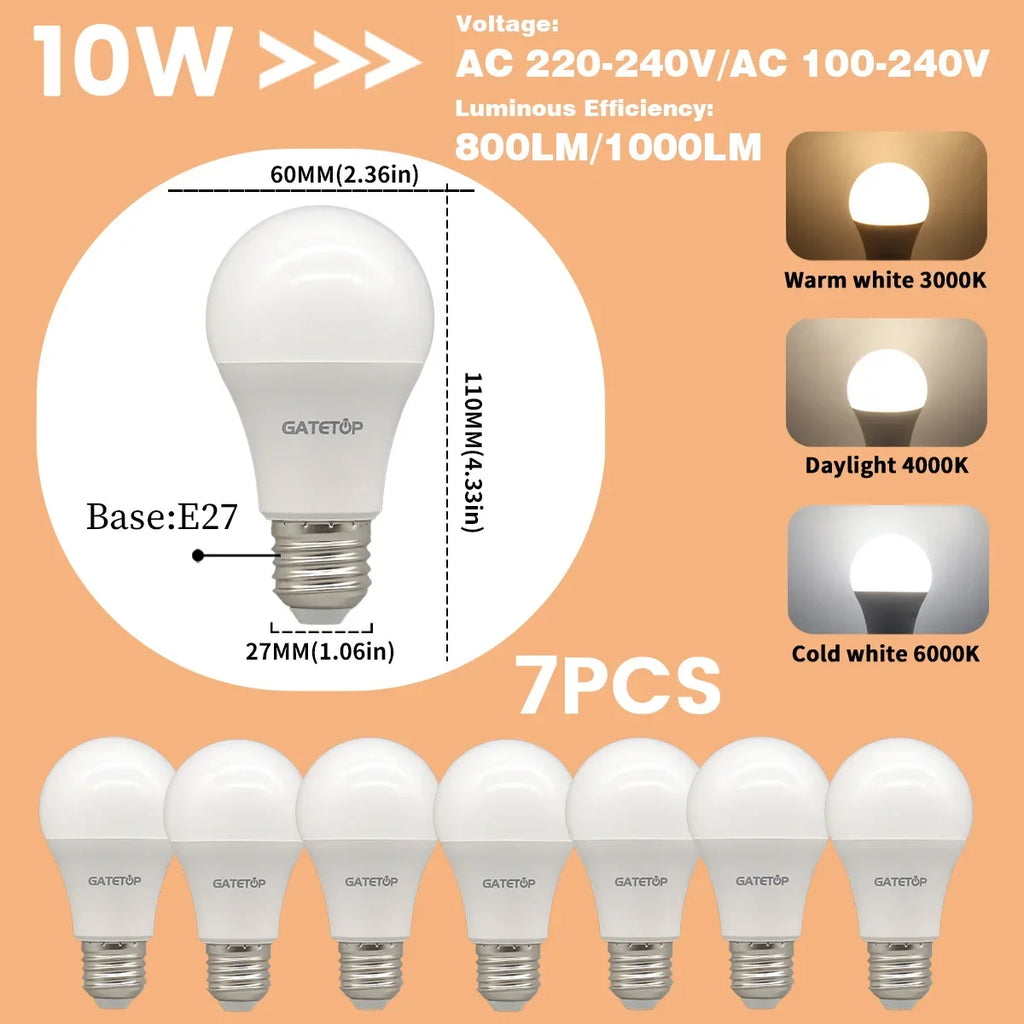 E27 LED Light Bulbs – Ultra-Bright Energy Efficient for Home Lighting