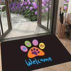 Absorbent Cat Paw Doormat – Decorative Non-Slip Floor Rug for Home Entrance