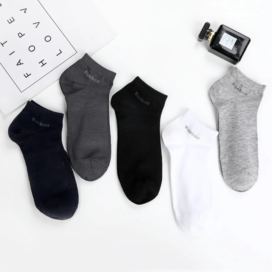 Bamboo Fiber Ankle Socks – Breathable Anti-Bacterial Footwear for Daily Casual Wear