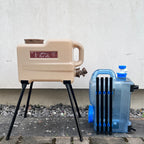 Folding Water Bucket Stand – Portable Metal Frame for Camping and Picnics