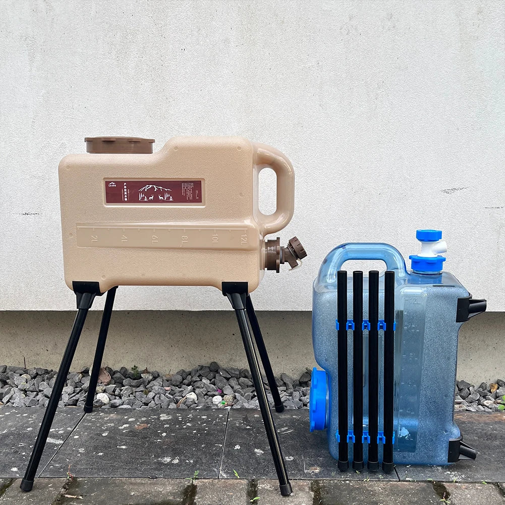 Folding Water Bucket Stand – Portable Metal Frame for Camping and Picnics