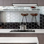 Hexagon Acrylic 3D Mirror Wall Stickers – Self-Adhesive Decor for Home