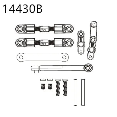 RC Car Spare Parts – Differential Shock and Tire Set for 1/14 Scale Models