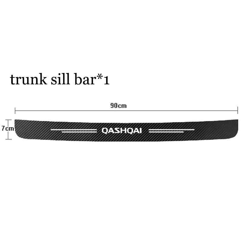 Carbon Fiber Door Threshold Stickers – Protective Scuff Guards for Nissan Qashqai