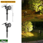 RGB Solar LED Spotlights – Waterproof Landscape Lighting for Garden Yard