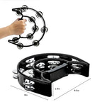 Half-Moon Tambourine – Double Row Metal Jingles for Musical Performances