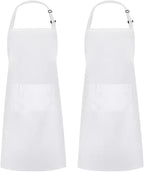 Adjustable Solid Color Apron Set – Kitchen Chef Bib for Men and Women