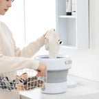 Portable Folding Washing Machine – Ultrasonic Mini Washer for Travel and Home