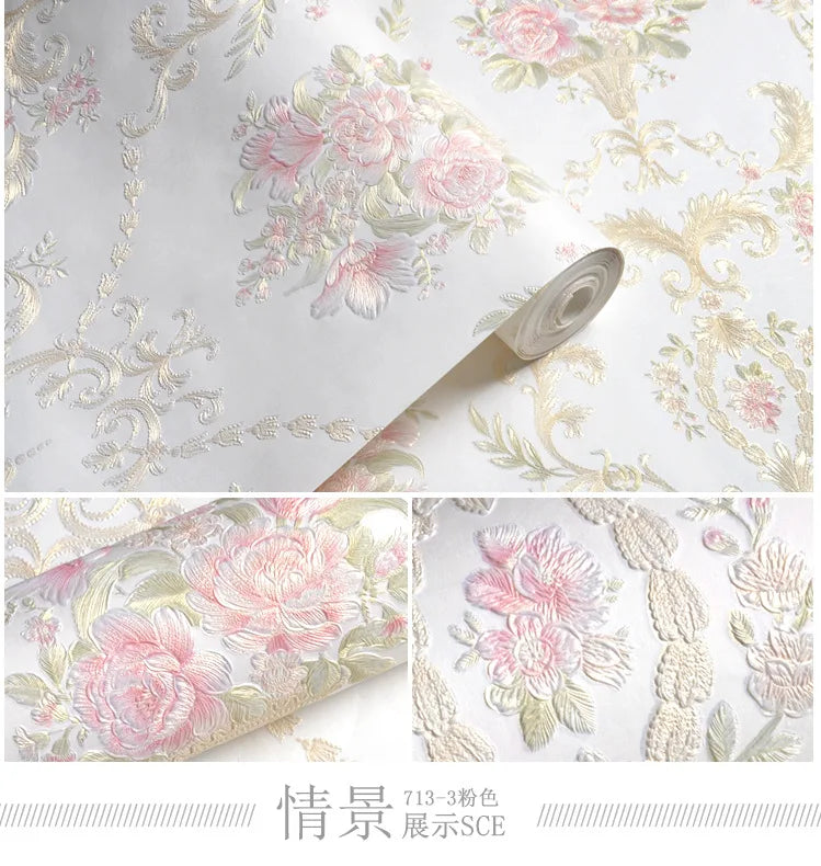 Self-Adhesive 3D Floral Wallpaper – Thickened Wall Decor for Bedroom Living Room