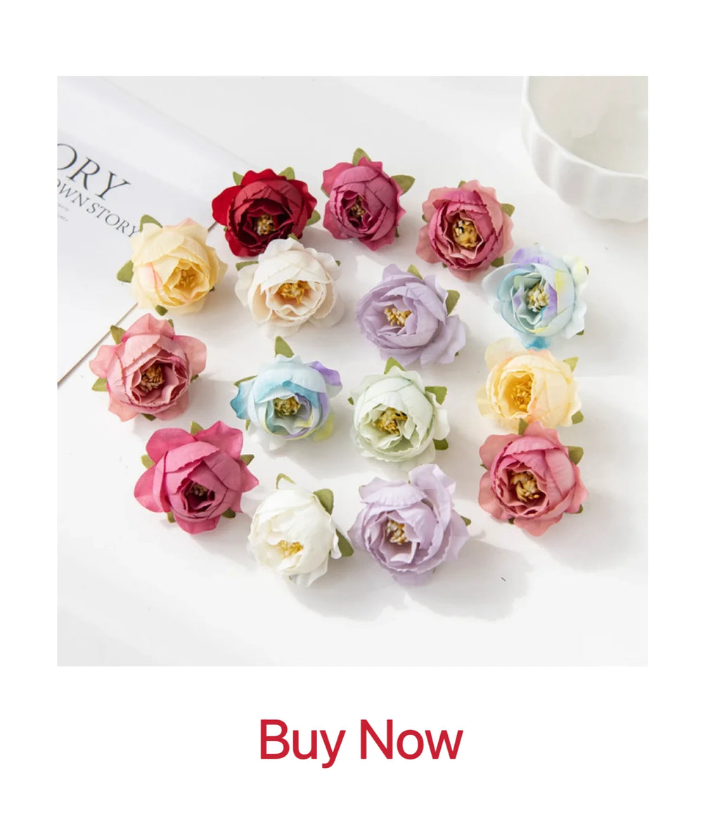 Artificial PE Rose Flowers – UV Resistant Decor for Wedding and DIY Crafts