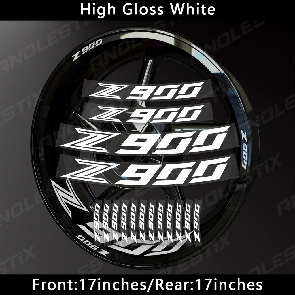Reflective Motorcycle Rim Stripes – Wheel Hub Decals for Kawasaki Z900