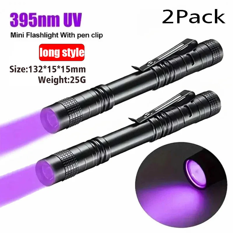 UV Flashlight 395nm – Portable Ultraviolet Torch for Pet Urine and Scorpion Detection