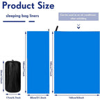 Fleece Sleeping Bag – 180x80cm Thermal Liner for Outdoor Camping and Travel