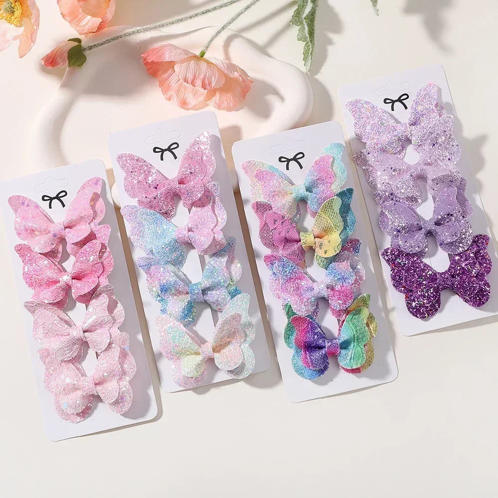Sequined Butterfly Hair Clips – Cute Decorative Bows for Toddler Hairstyles
