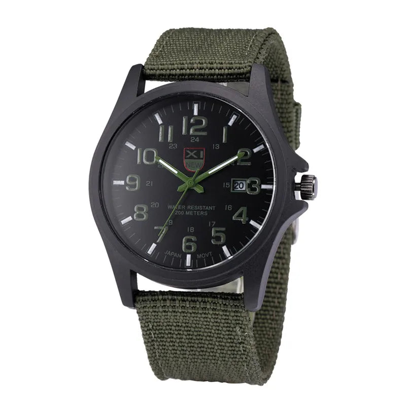 XINEW Nylon Band Quartz Watch – Military Casual Wristwatch for Men