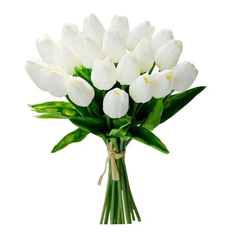 Real Touch Artificial Tulip Flowers – Decorative Floral Bouquet for Wedding Home