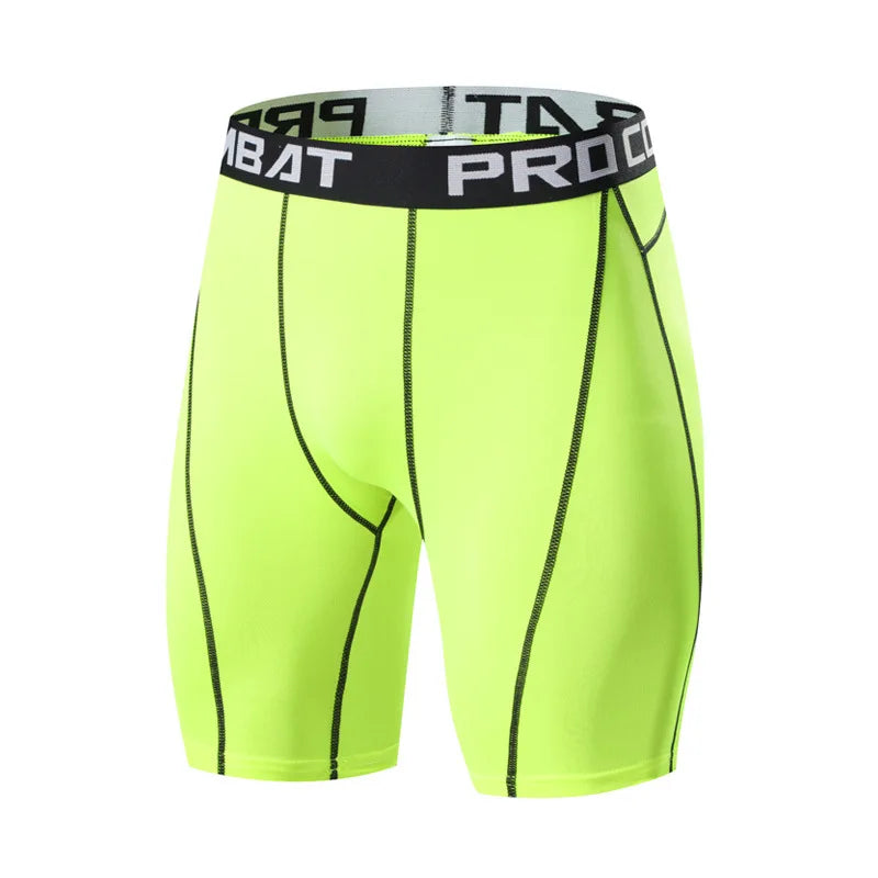 Men Compression Training Shorts – Elastic Gym Leggings for Bodybuilding Workout