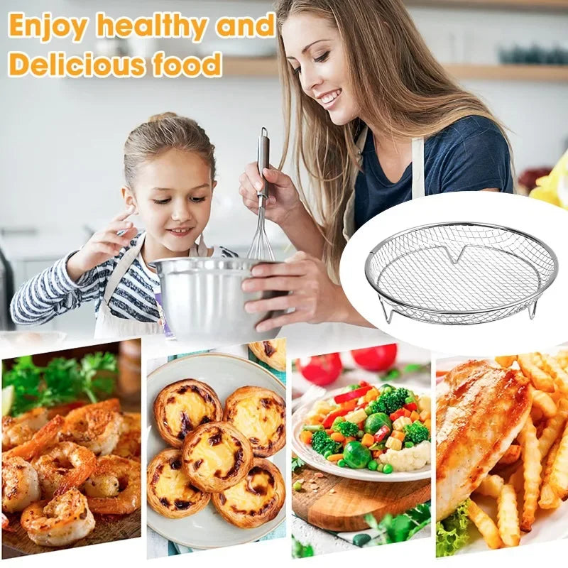 Stackable Air Fryer Rack – Stainless Steel Tray for Oven Cooking