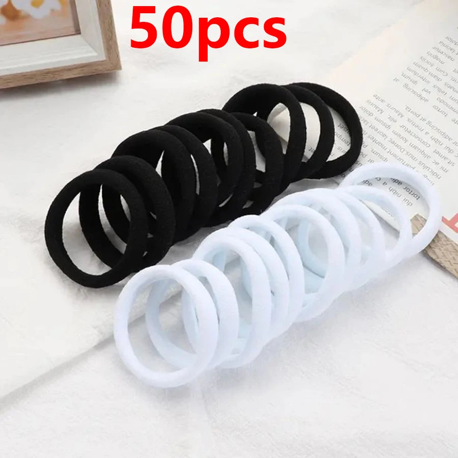 Nylon Hair Scrunchies – Colorful Elastic Ponytail Holders for Women and Girls