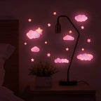 Luminous Cloud and Star Wall Stickers – Glow in the Dark Nursery Decor