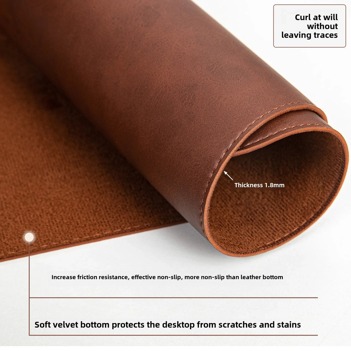 Large PU Leather Desk Pad – Waterproof Protective Mat for Office Gaming