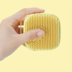 Silicone Pet Grooming Gloves – Shampoo Dispensing Brush for Dog Bathing