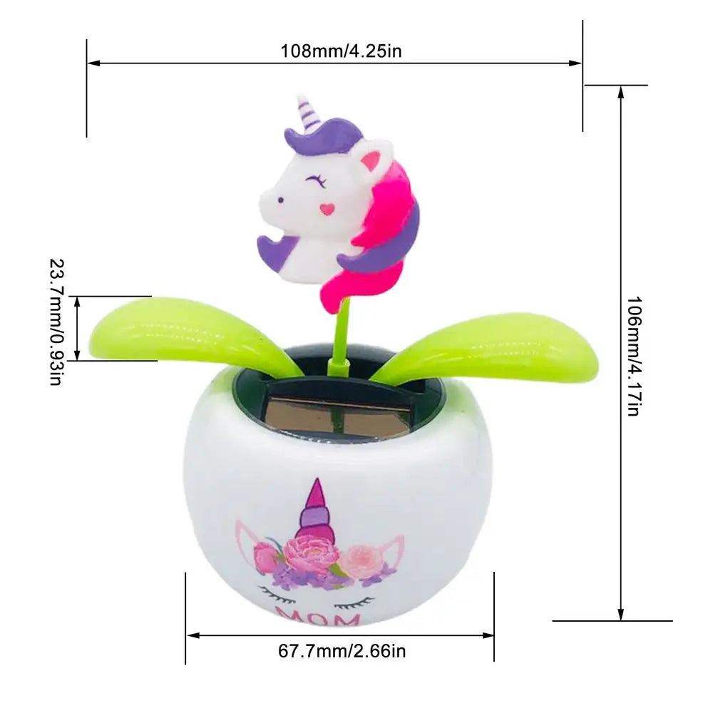 Solar Dancing Sunflower and Butterfly – Dashboard Figurine for Desk Decor