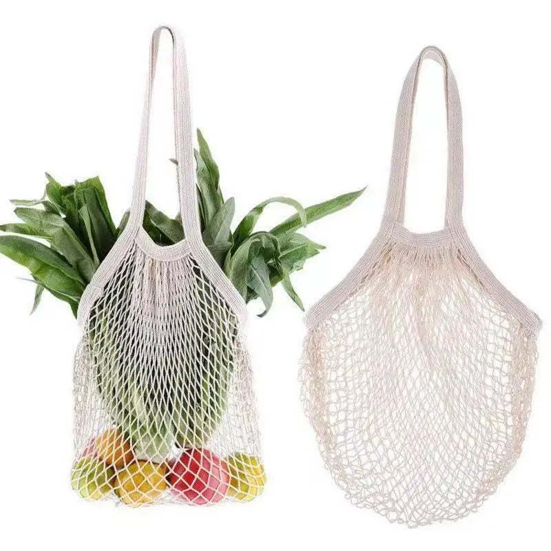 Reusable Cotton Mesh Tote Bag – Eco-Friendly Produce Storage for Grocery Shopping