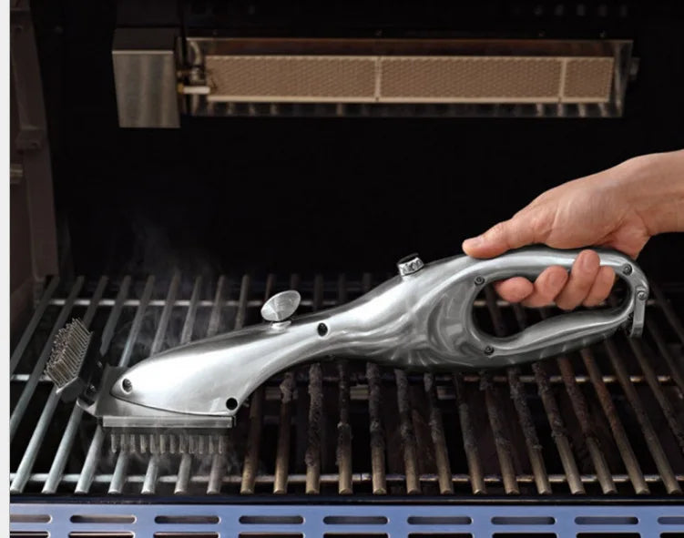 BBQ Steam Cleaning Brush – Scraper Tool for Gas and Charcoal Grills