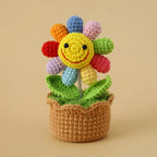 Handwoven Crochet Sunflower Potted Plant – Decorative Gift for Home Decor