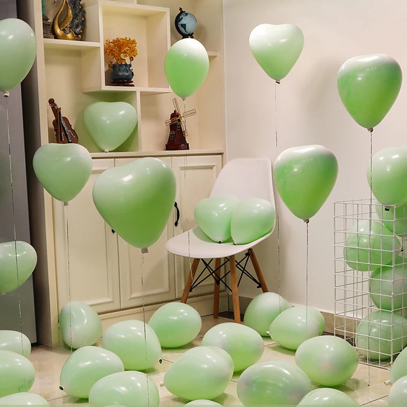 Red Heart Shaped Latex Balloons – 12 Inch Party Decorations for Weddings