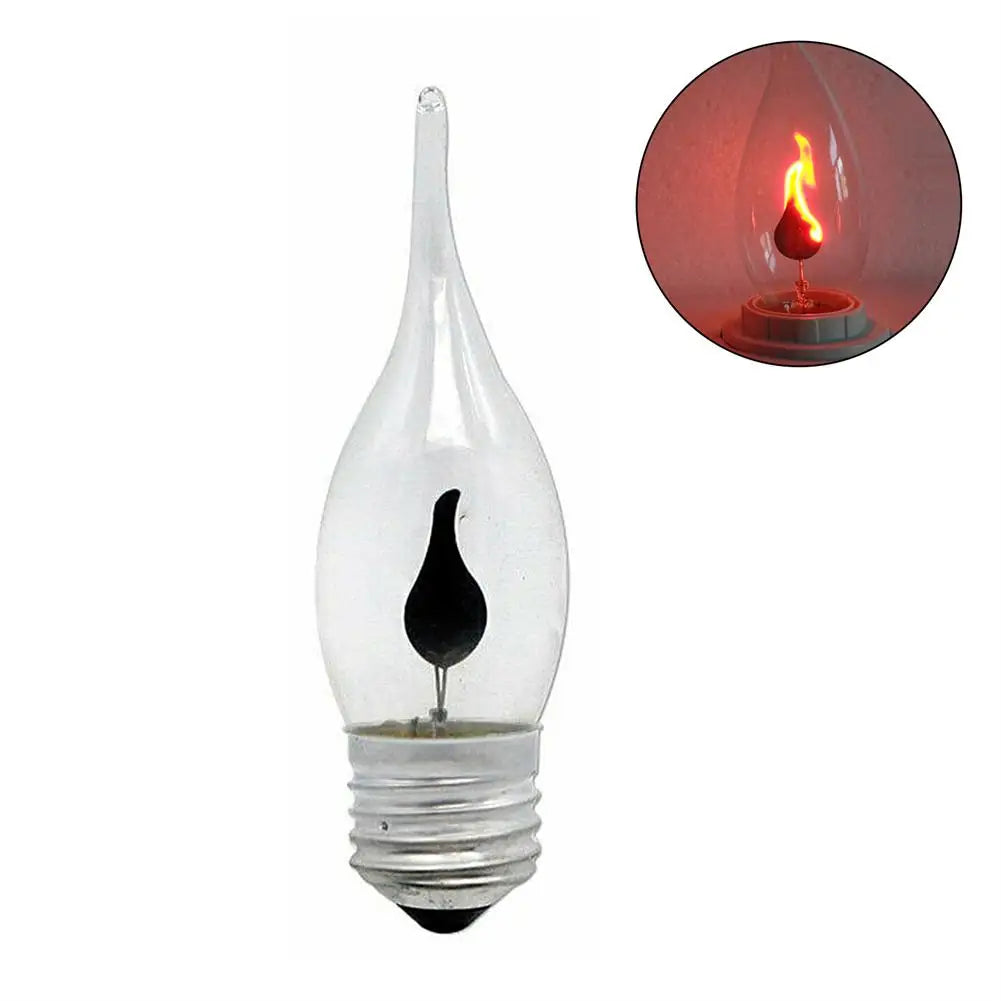LED Flame Effect Candle Bulb – Vintage Edison Fire Lamp for Home Decor