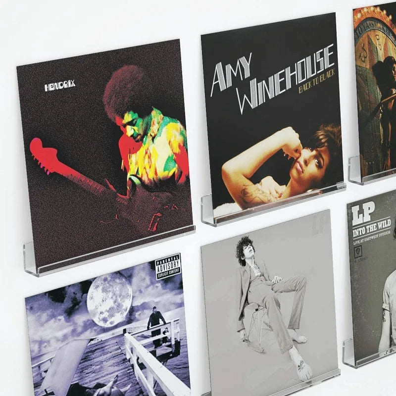 Clear Acrylic Vinyl Record Wall Mount – Floating Album Display for Home Decor