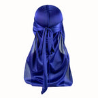 Silky Durag Headwrap – Long Tail Wave Cap for Men Hair Maintenance