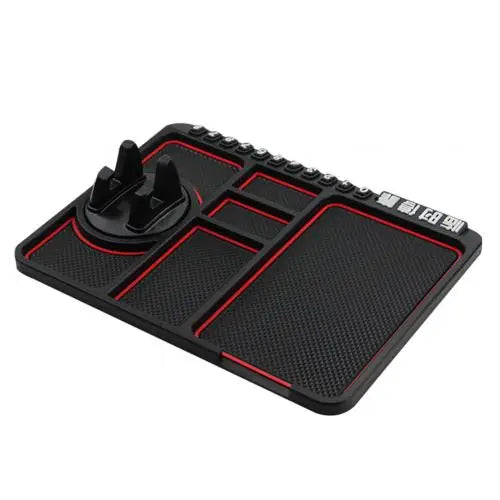Silicone Dashboard Phone Pad – 4-in-1 Parking Number Card for Car Navigation