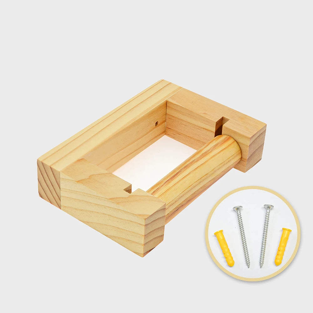 Adhesive Hemp Paper Towel Holder – Wall Mounted Rack for Bathroom Storage