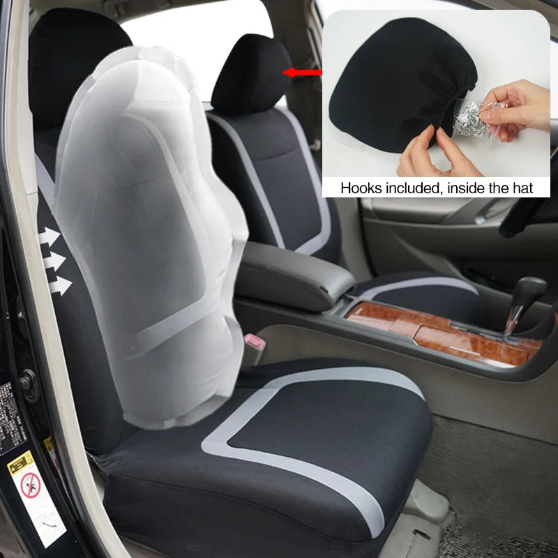 Universal Fabric Car Seat Covers – Breathable Polyester for Truck and SUV