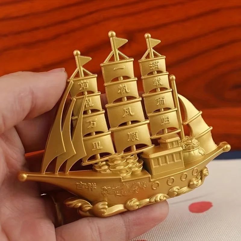 Metal Sailboat Ornament – Nautical Decor for Home and Office Desktop