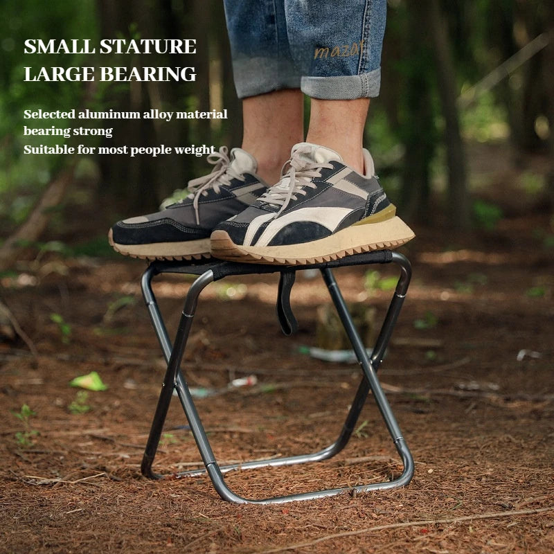 Portable Folding Camping Chair – Aluminum Alloy Seat for Outdoor Fishing