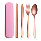 Portable Stainless Steel Cutlery Set – Durable Flatware for Camping and Travel